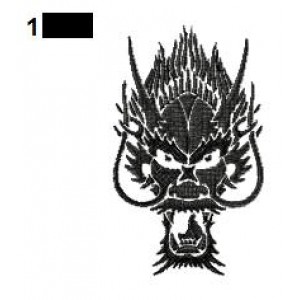 Dragon Tattoo Face Embroidery Design